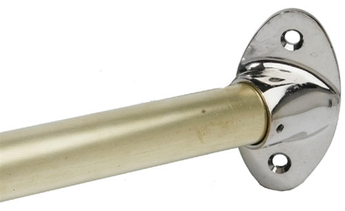 B-2946-BC 1" Cast Brass Solid One Piece Exposed Mount 45 Degree Wall Flange, Bright Chrome Finish (Pair)