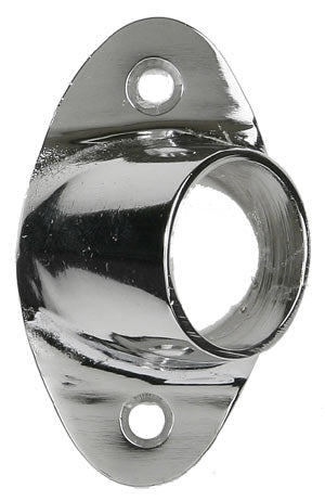 B-4365-SN 1-1/4" Brass Solid Concealed Mount Collar Flange w/ Wall Mounting Plate, Satin Nickel Finish