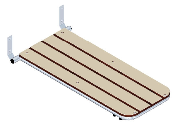 S-6277-SS Fold Down Tub Seat With Ivory Phenolic Top