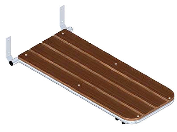 S-6278-SS Tub seat - Folding with Wood-Grain Phenolic Top