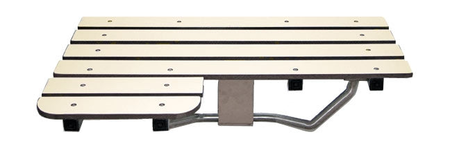 S-6279-SS  L-Shaped Reversible Shower Seat - Ivory phenolic top