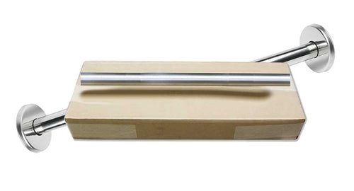 U-1024-60-SS-91 Wholesale Shower Rods - Box of 6 Shower Rods and Flanges - Satin Finish