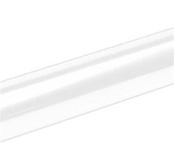 U-1024-72-WW White Shower Rod - 1" O.D. Stainless Steel Shower Rod, 72" Length, Wet White Powder Coated Finish - 20 Gauge