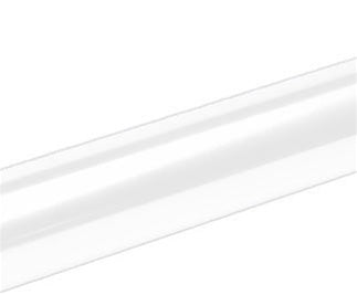 U-1029-60-WW White Shower Rod - 1 1/4" O.D. Stainless Steel Shower Rod, 60" Length, Wet White Powder Coated Finish - 20 Gauge