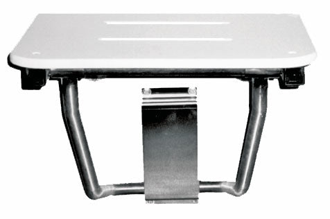 S-6215-SS  Rectangular Shower Seat - White Poly Top (18" by 16")
