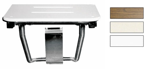 S-6276-SS  Rectangular Shower Seat - Wood-Grain Phenolic Slat (18" by 16")